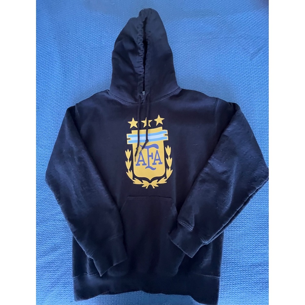Argentina AFA Messi‎ #10 Gildan Black Hoodie Soccer World Cup Small